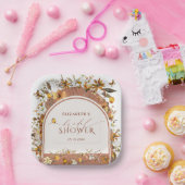 ボホテラコッタワイルドフラワーズアーチブライダルシャワー ペーパープレート (パーティー)