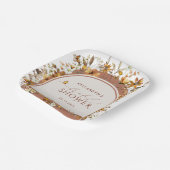 ボホテラコッタワイルドフラワーズアーチブライダルシャワー ペーパープレート (傾斜あり)