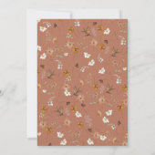 ボホテラコッタワイルドフラワーズフレームブライダルシャワー 招待状 (裏面)