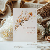 ボホテラコッタワイルドフラワーズ秋の結婚式プログラム プログラム