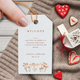 ボホテラコッタワイルドフラワーズ結婚式の引き出物 ギフトタグ