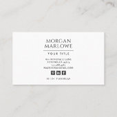 ボホテラコッタワイルドフラワーフローラルパターン 名刺 (裏面)