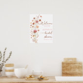 ボホテラコッタワイルドフラワーブライダルシャワーへようこそ ポスター (キッチン)