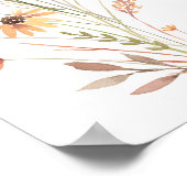 ボホテラコッタワイルドフラワーブライダルシャワーへようこそ ポスター (角)