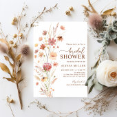 ボホテラコッタワイルドフラワーブライダルシャワー 招待状