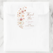 ボホテラコッタワイルドフラワーベビーシャワー ラウンドシール (バッグ)