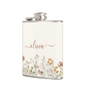 ボホテラコッタワイルドフラワーモノグラム名 フラスク (左)