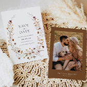 ボホテラコッタワイルドフラワー結婚式招待状 招待状