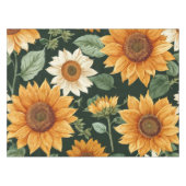 ボホテラコッタヴィンテージひまわり模様 テーブルクロス (正面(横))
