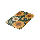 ボホテラコッタヴィンテージひまわり模様 バスマット (アングル)