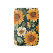 ボホテラコッタヴィンテージひまわり模様 バスマット (正面縦)