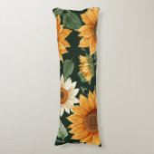 ボホテラコッタヴィンテージひまわり模様 ボディピロー (正面縦)
