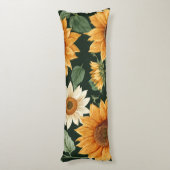 ボホテラコッタヴィンテージひまわり模様 ボディピロー (裏面 (縦))