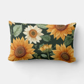 ボホテラコッタヴィンテージひまわり模様 ランバークッション (裏面)
