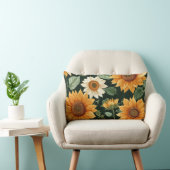 ボホテラコッタヴィンテージひまわり模様 ランバークッション (椅子)