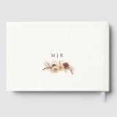 ボホテラコッタヴィンテージフローラ結婚ズゲストブック ゲストブック (裏面)