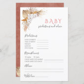 ボホテラコッタ予測とアドバイスベビーシャワー (正面/裏面)