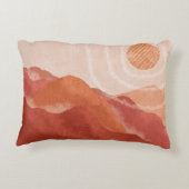 ボホテラコッタ山脈、抽象芸術ポスター。 アクセントクッション (裏面)