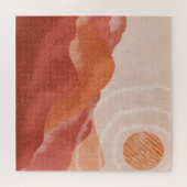 ボホテラコッタ山脈、抽象芸術ポスター。 ジグソーパズル (横)