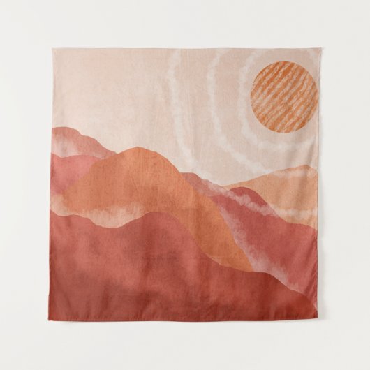 ボホテラコッタ山脈、抽象芸術ポスター。 タペストリー (正面)