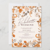 ボホテラコッタ手色彩の鮮やかバチェロレッテ週末 招待状 (正面)