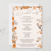 ボホテラコッタ手色彩の鮮やかバチェロレッテ週末 招待状 (裏面)