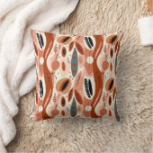 ボホテラコッタ抽象芸術ウォームアーストーン クッション (ブランケット)
