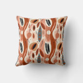 ボホテラコッタ抽象芸術ウォームアーストーン クッション (裏面)