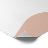 ボホテラコッタ抽象芸術ハローベビーシャワーウェルカム ポスター (角)