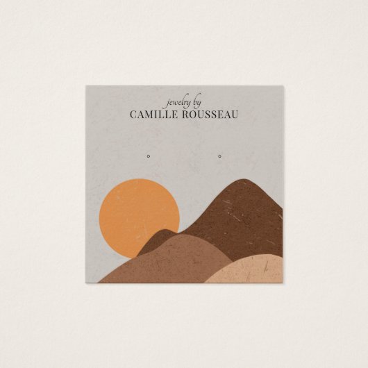 ボホテラコッタ抽象芸術砂漠ジュエリー (正面)