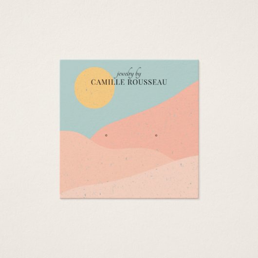 ボホテラコッタ抽象芸術砂漠ジュエリー (正面)