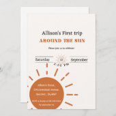 ボホテラコッタ最初ののまわりに日没の旅 招待状 (正面/裏面)