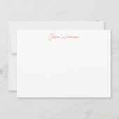 ボホテラコッタ植物文パーソナライズされた房具 ノートカード (正面)