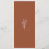 ボホテラコッタ焼きオレンジ素朴結婚ズ メニュー (裏面)