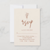 ボホテラコッタ焼きオレンジ素朴結婚ズ 出欠カード (正面)