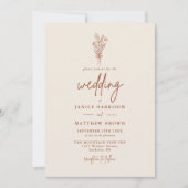 ボホテラコッタ焼きオレンジ素朴結婚ズ 招待状 (正面)