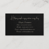 ボホテラコッタ瞑想砂漠の名刺 名刺 (裏面)