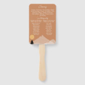 ボホテラコッタ砂漠テーマ結婚式プログラム ハンドファン (裏面)