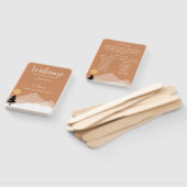 ボホテラコッタ砂漠テーマ結婚式プログラム ハンドファン (組立なし)