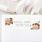 ボホテラコッタ秋フローラ差出人住所 ラベル (インサイチュ)