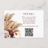 ボホテラコッタ秋花模様パンパスグラス詳細 エンクロージャーカード (正面)