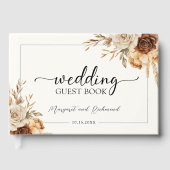 ボホテラコッタ素朴フローラ結婚ズゲストブック ゲストブック (正面)