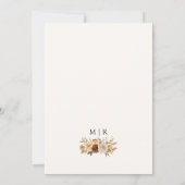 ボホテラコッタ素朴フローラ結婚ズ 招待状 (裏面)