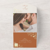 ボホテラコッタ結婚のオールインワン招待状 オールインワン招待状 (外側)