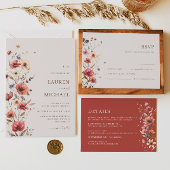 ボホテラコッタ結婚の詳細エンクロージャカード エンクロージャーカード