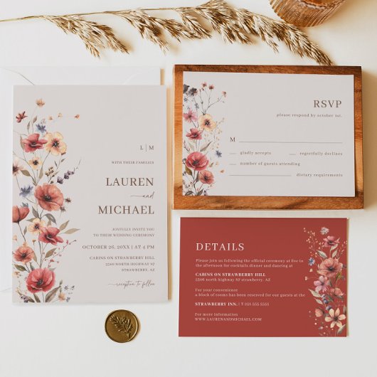 ボホテラコッタ結婚の詳細エンクロージャカード エンクロージャーカード