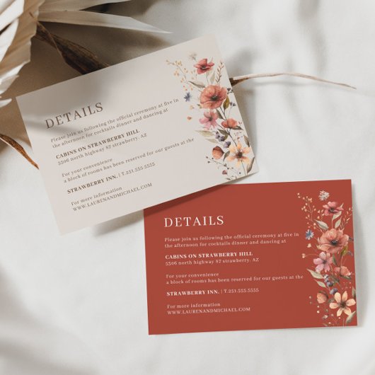 ボホテラコッタ結婚の詳細エンクロージャカード エンクロージャーカード