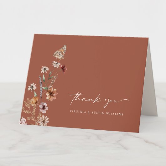 ボホテラコッタ結婚ズサンキューカード サンキューカード