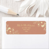 ボホテラコッタ結婚ズ差出人住所 ラベル (インサイチュ)