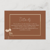 ボホテラコッタ結婚ズ詳細 エンクロージャーカード (正面)